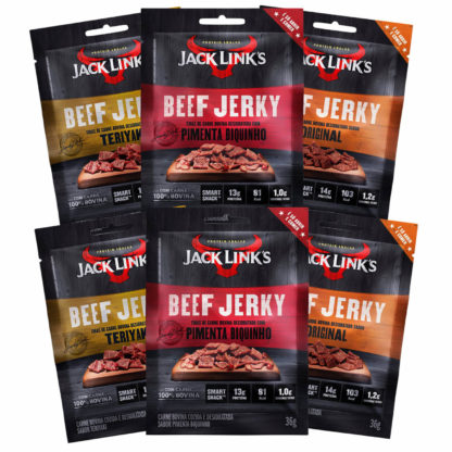 Kit 6 Beef Jerky Protein Snacks (36g) Jack Link's