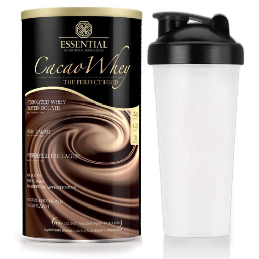 Kit Cacao Whey (540g) Essential + Coqueteleira Grátis!