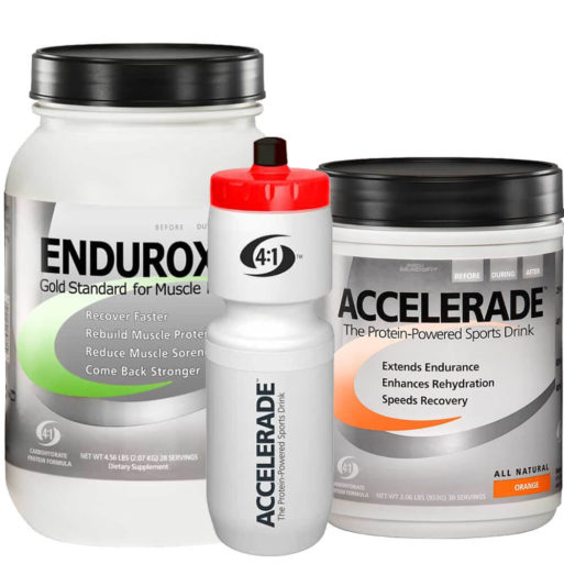 Kit Endurox R4 (2070g) + Accelerade (933g) + Squeeze Pacific Health