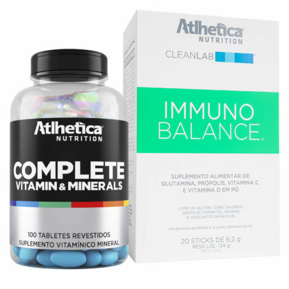 Kit Immuno Balance (20 sachês) + Complete Vitamin (100 tabs) Atlhetica Nutrition
