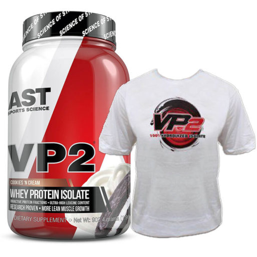 Kit VP2 Whey (32 Doses) + Camiseta Branca AST Sports
