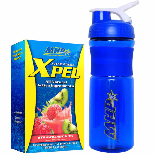 Kit XPel (20 sachês) + Coqueteleira Bottle Sport Mixer (830ml) MHP