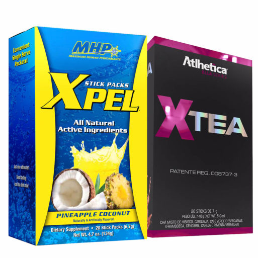 Kit XPel (20 sachês) MHP + X-Tea (20 Sachês) Atlhetica