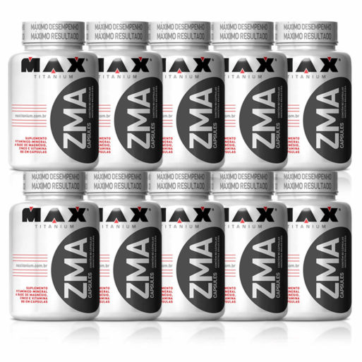 Kit ZMA (10 Potes de 90 caps) Max Titanium