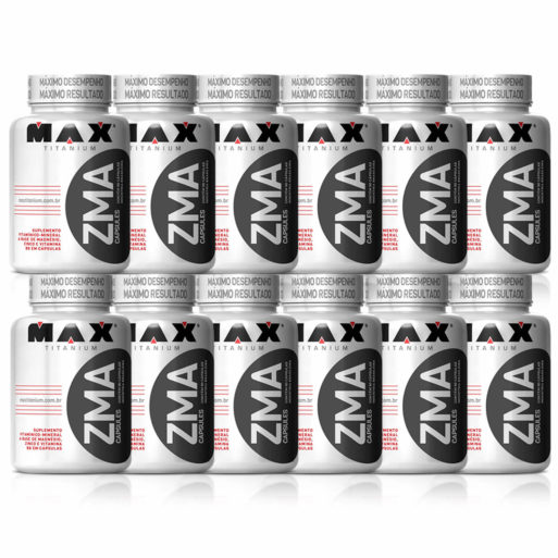 Kit ZMA (12 Potes de 90 caps) Max Titanium