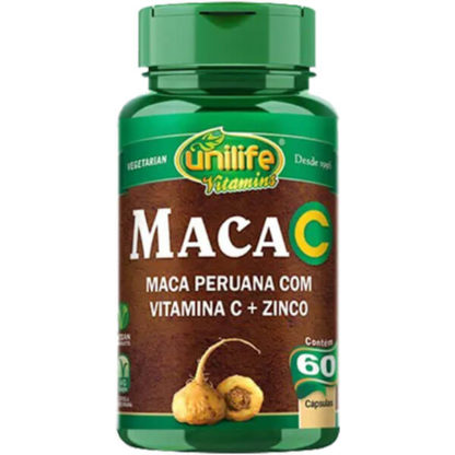 Maca + Vitamina C + Zinco (60 caps) Unilife Vitamins