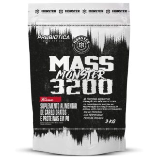 Mass Monster 3200 Refil (3kg) Probiótica Morango