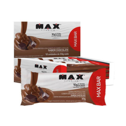 Max Bar (12 unid. de 33g) Chocolate Max Titanium