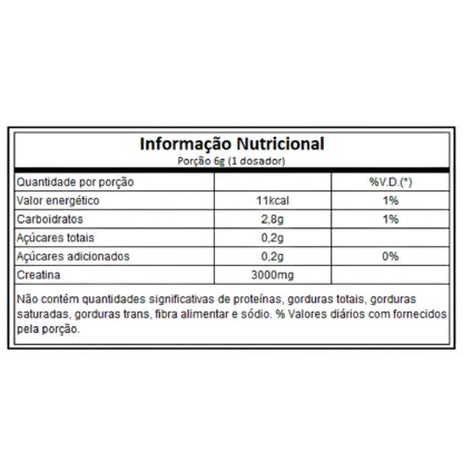 Mix Pro Creatina (300g) Probiótica Tabela Nutricional
