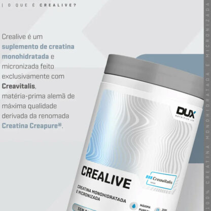 O que é Creatina Crealive Creavitalis DUX Nutrition Lab