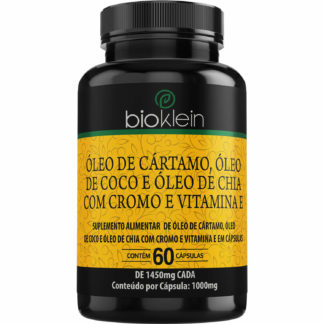 Óleo de Cártamo, Óleo de Coco, Óleo de Chia + Cromo e Vit E (60 caps) Bioklein
