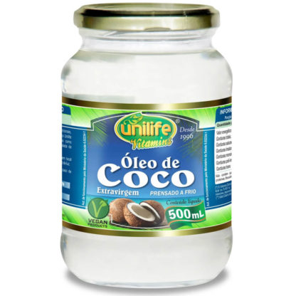 Óleo de Coco Extra Virgem (500ml) Unilife Vitamins