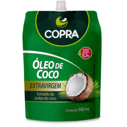 Óleo de Coco Extra Virgem Stand Pouch (500ml) Copra
