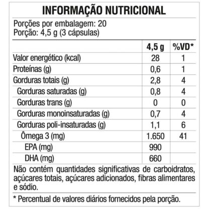 Ômegafor Plus (60 caps) Vitafor Tabela