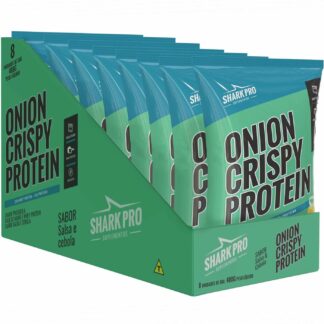 Onion Crispy Protein Salgadinho Proteico 8 un. de 50g Shark Pro