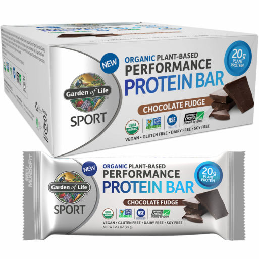 Organic Plant-Based Protein Bar (12 barras de 75g Chocolate Fudge) Garden of Life