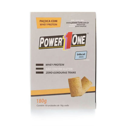 Paçoca com Whey Protein (Caixa com 10 un. de 18g) Power1One