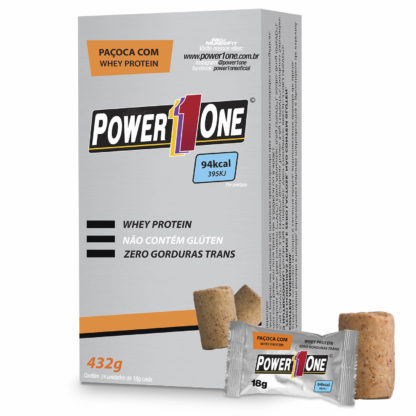 Paçoca com Whey Protein (Caixa com 24 un.) Power1One