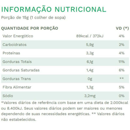 Pasta de Castanha de Caju 300g Eat Clean Chocolate Belga Tabela Nutricional