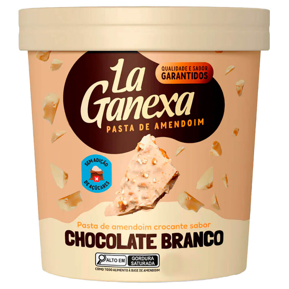 Pasta De Amendoim Integral Gourmet - La Ganexa - 1kg - Leite