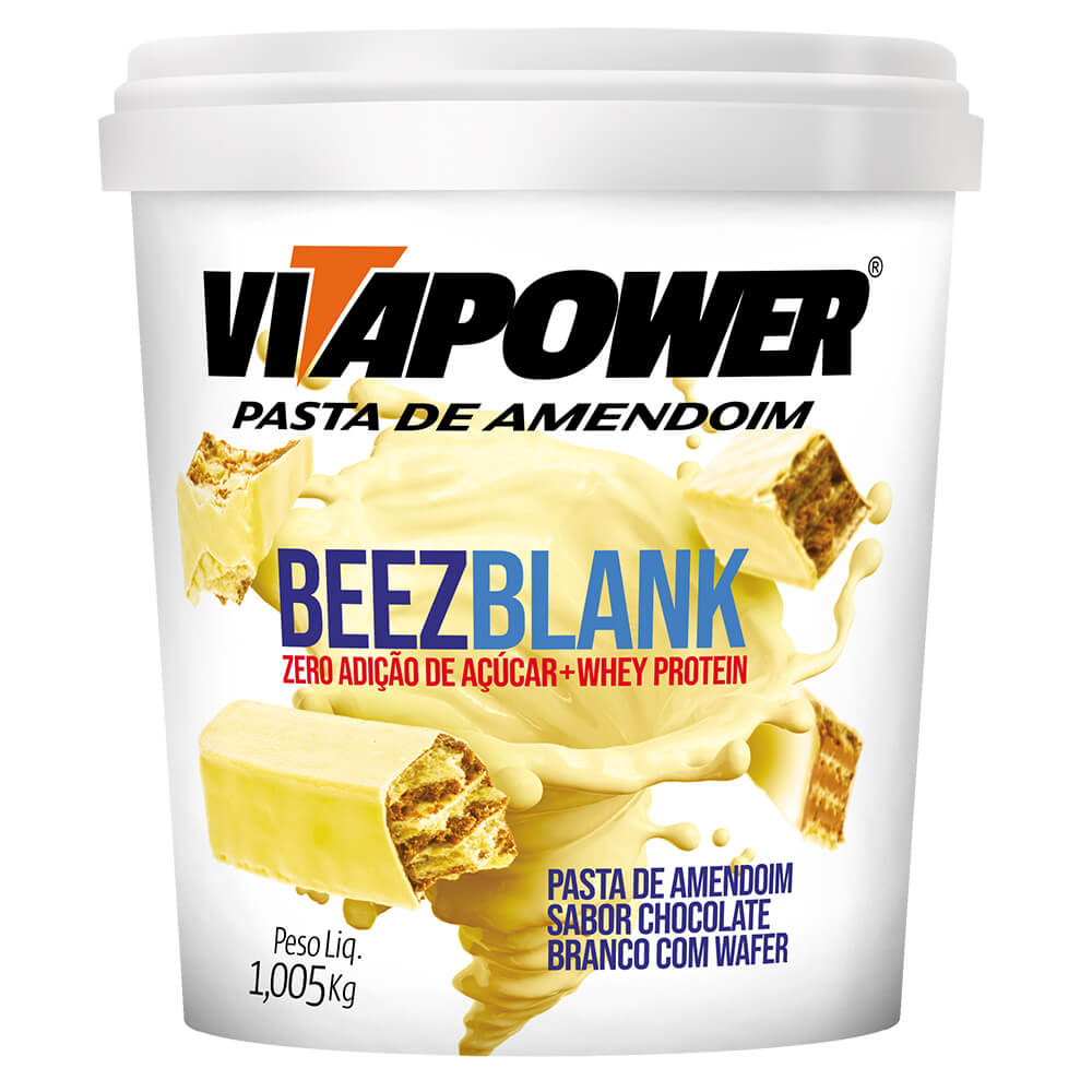 Pasta de Amendoim Beez Blank (1kg) VitaPower - Meu Mundo Fit