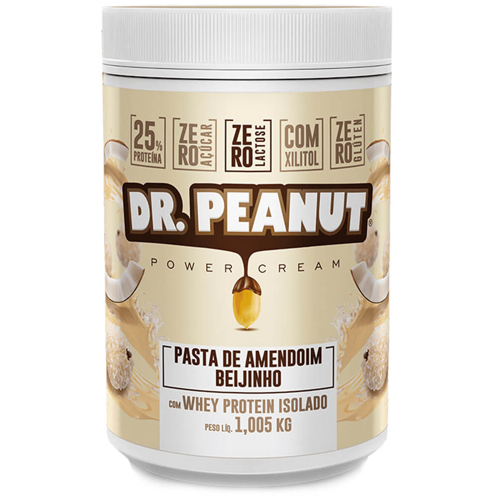 Pasta de Amendoim Beijinho (1kg) Dr. Peanut - Meu Mundo Fit