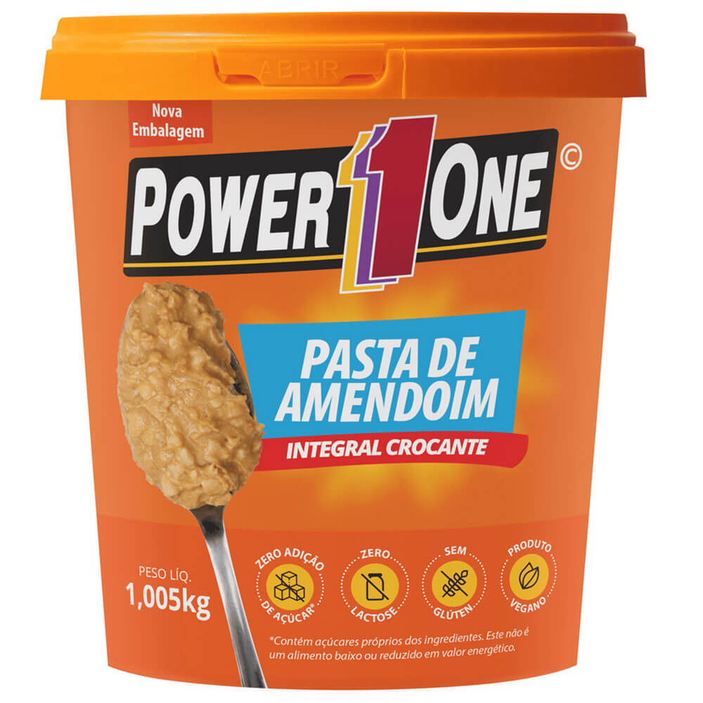Pasta de Amendoim Crocante (1kg) Power One - Meu Mundo Fit