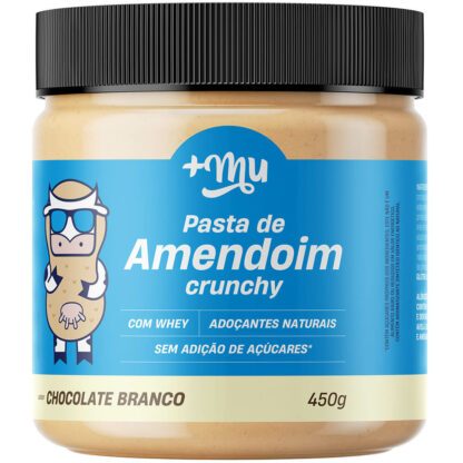 Pasta de Amendoim Crunchy Chocolate Branco (450g) +Mu