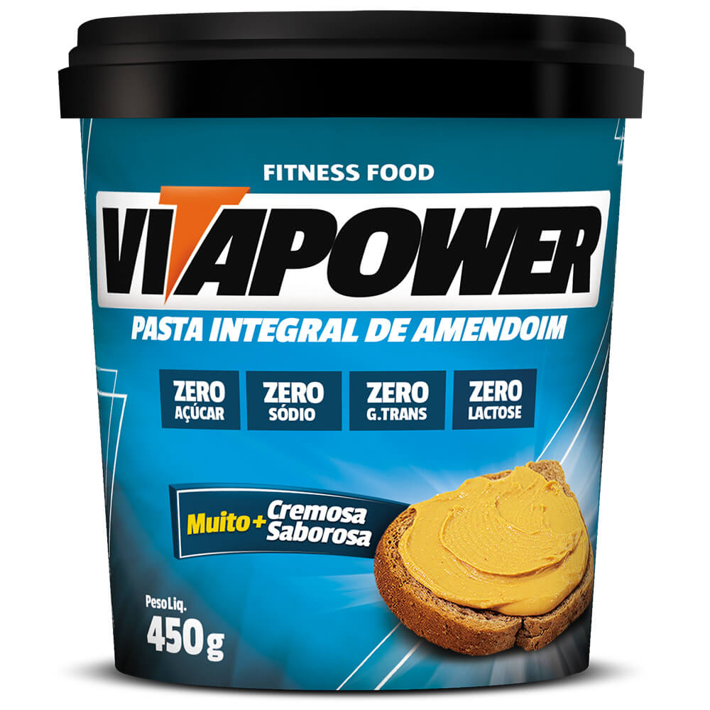 Pasta de Amendoim Integral (450g) VitaPower - Meu Mundo Fit