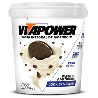 Pasta de Amendoim Integral Cookies & Cream (1kg) VitaPower