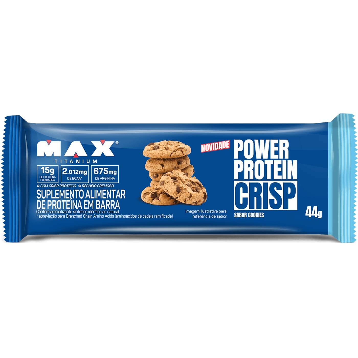 Power Protein Crisp (Barra de 44g) Max Titanium - Meu Mundo Fit