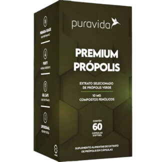 Própolis Verde Premium (60 caps) Puravida Lateral