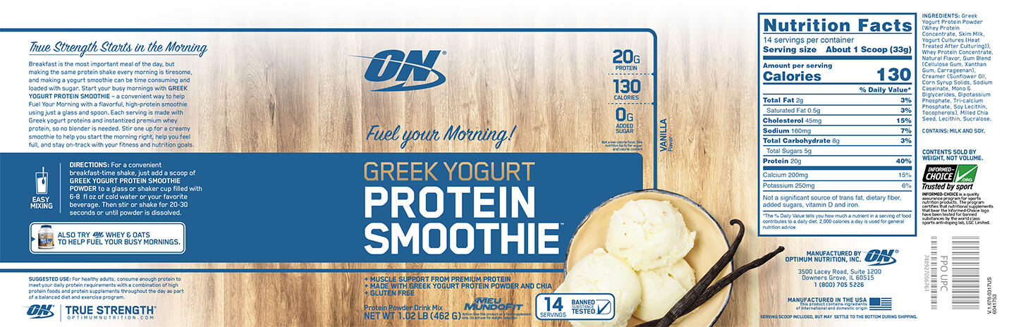 Protein Smoothie Iogurte Grego ON