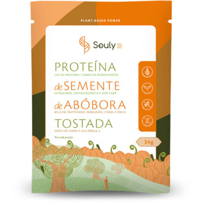 Proteína de Semente de Abóbora Tostada (Sachê de 34g) Souly