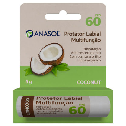 Protetor Hidratante Labial Coconut FPS 60 Anasol