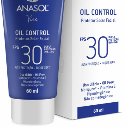 Protetor Solar Facial Oil Control FPS 30 (60ml) Anasol