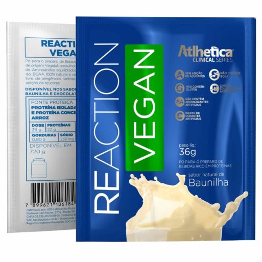 Reaction Vegan (15 sachês de 36g) Atlhetica Clinical Series