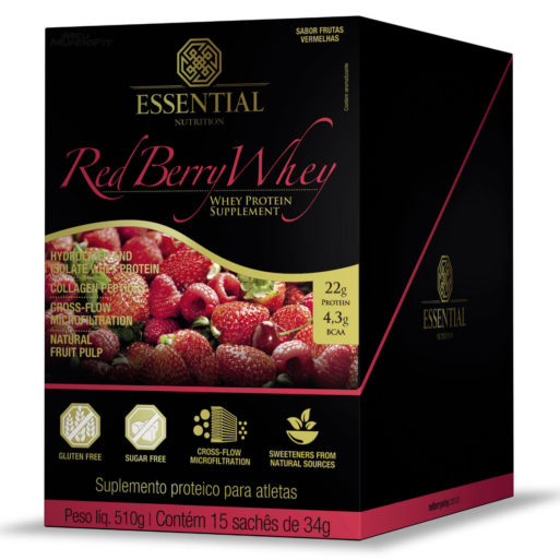 Red Berry Whey (15 Sachês 34g Caixa) Essential Nutrition