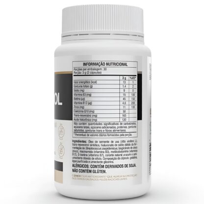 Resveratrol Plus 1000mg (60 caps) Vitafor Tabela Nutricional Produto