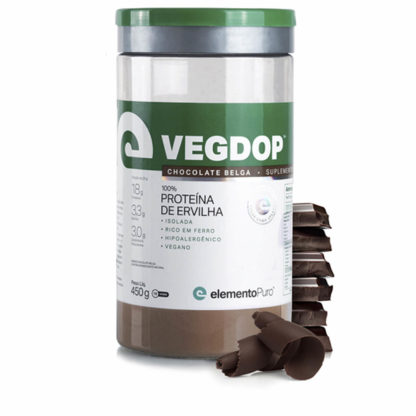 Vegdop Proteína de Ervilha (450g) Chocolate Belga Elemento Puro