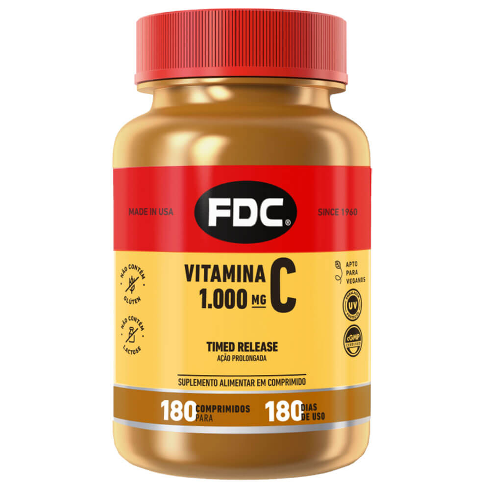 Vitamina C 1000mg Ação Prolongada 180 Tabs Fdc Meu Mundo Fit 2761