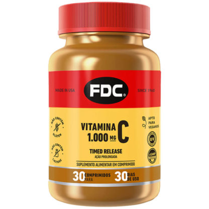 Vitamina C 1000mg Ação Prolongada (30 tabs) FDC