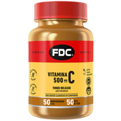 Vitamina C 500mg Ação Prolongada (50 tabs) FDC