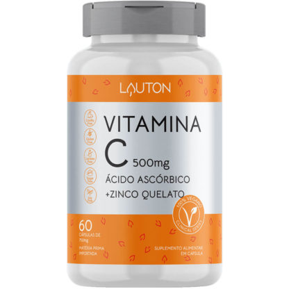 Vitamina C 500mg + Zinco (60 caps) Lauton Nutrition
