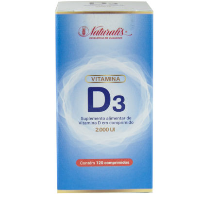 Vitamina D3 (120 caps) Naturalis - Frente