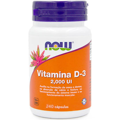 Vitamina D3 2000 UI (240 caps) NOW