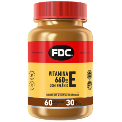 Vitamina E 660 UI + Selênio (60 caps) FDC