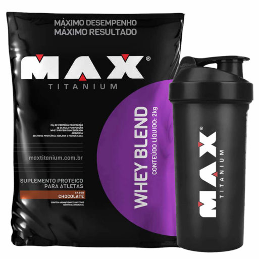 Whey Blend 2kg + Coqueteleira Max Titanium