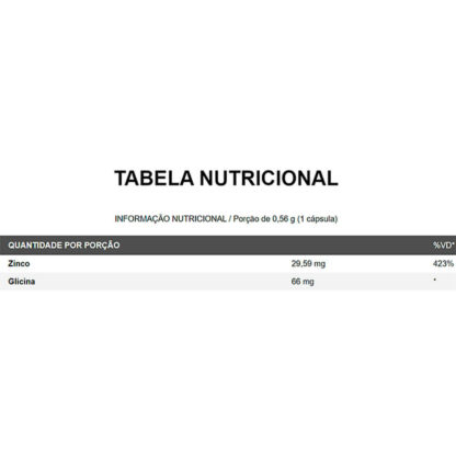Zinco Quelato (60 caps) Nutrify Tabela